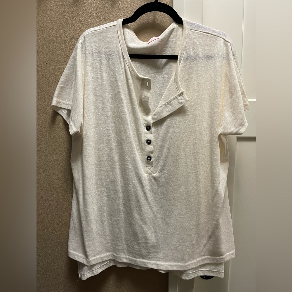 Oversized Ivory Top